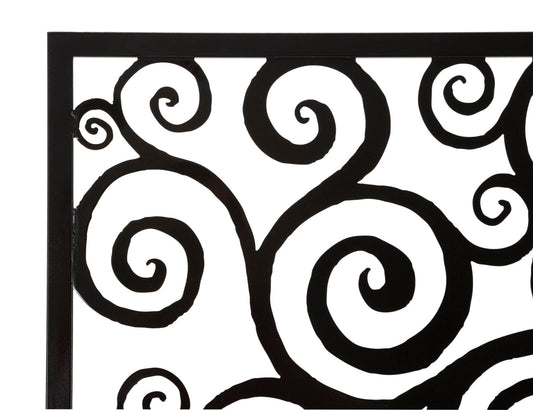 Decoratiune de perete din metal, Three Plus Negru, l100xA1xH100 cm (1)
