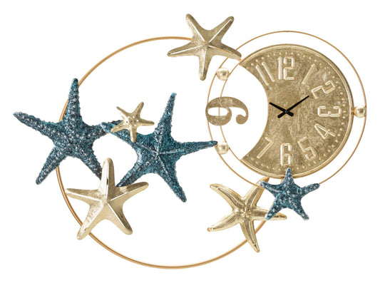 Buy Metal wall clock, Sea Star Multicolor, W91.4xH67.3 cm online, best price, free delivery