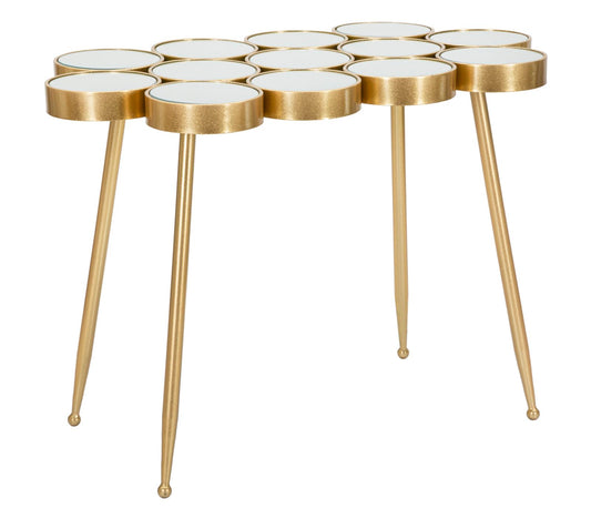 Buy Metal and MDF coffee table, Golden Buttle, L100x55xH70 cm online, best price, free delivery