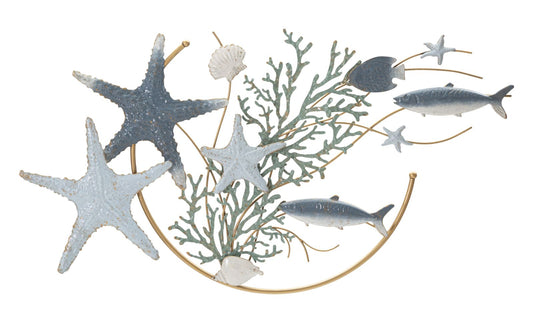 Buy Metal wall decoration, Sea Star Multicolor, l95.3xW5xH50.2 cm online, best price, free delivery