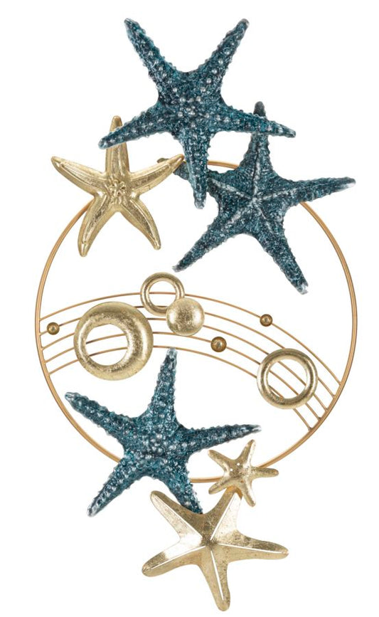 Buy Metal wall decoration, Sea Star Multicolor, l90.8xW3.8xH50.2 cm online, best price, free delivery