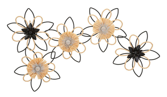 Buy Metal wall decoration, Flow Brown / Black, l60xW4xH35 cm online, best price, free delivery