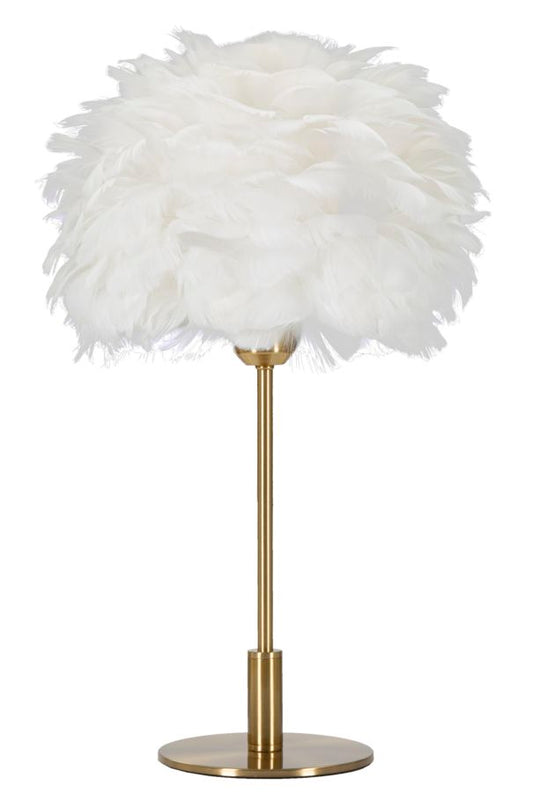Buy Ball Feather Gold / White lampshade online, best price, free delivery