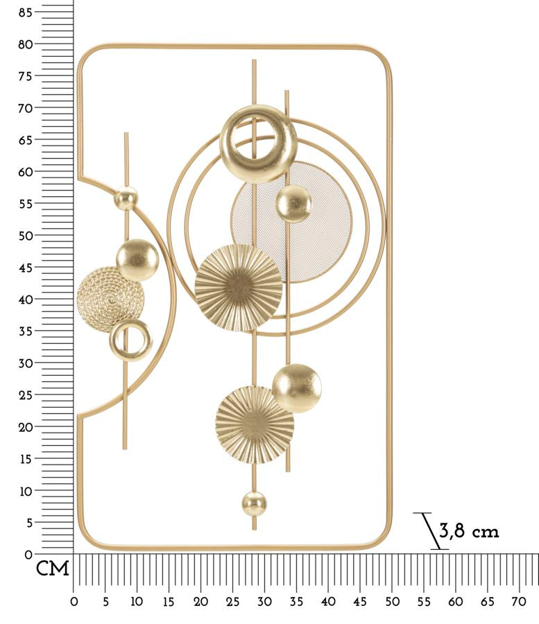 Decoratiune de perete din metal, Goldy Multicolor, l49,5xA3,8xH80 cm (5)