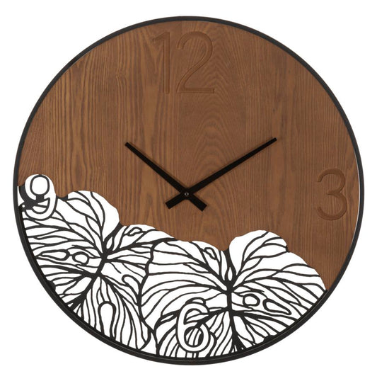 Buy Wall clock Wood Black / Brown, Ø60 cm online, best price, free delivery
