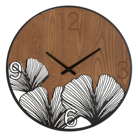 Buy Wall clock Super Wood Black / Brown, Ø60 cm online, best price, free delivery