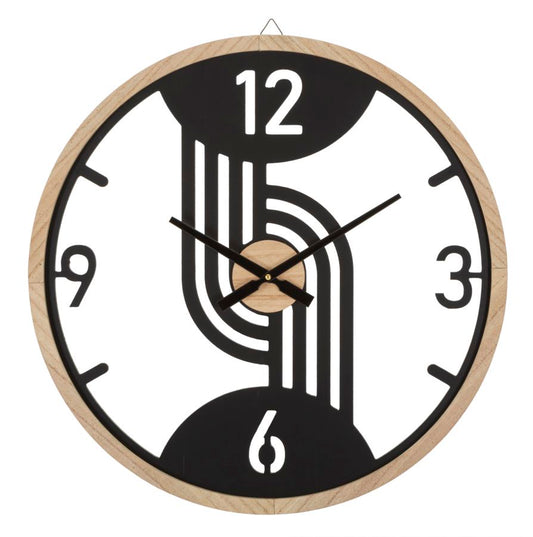 Buy Wall clock Clips Black / Brown, Ø60 cm online, best price, free delivery