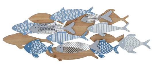Buy Metal wall decoration, Fish Sea Multicolor, l91xW3xH33.5 cm online, best price, free delivery