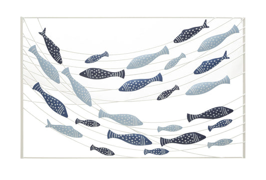 Buy Metal wall decoration, Multicolored fish, L96.5xW1.5xH61 cm online, best price, free delivery