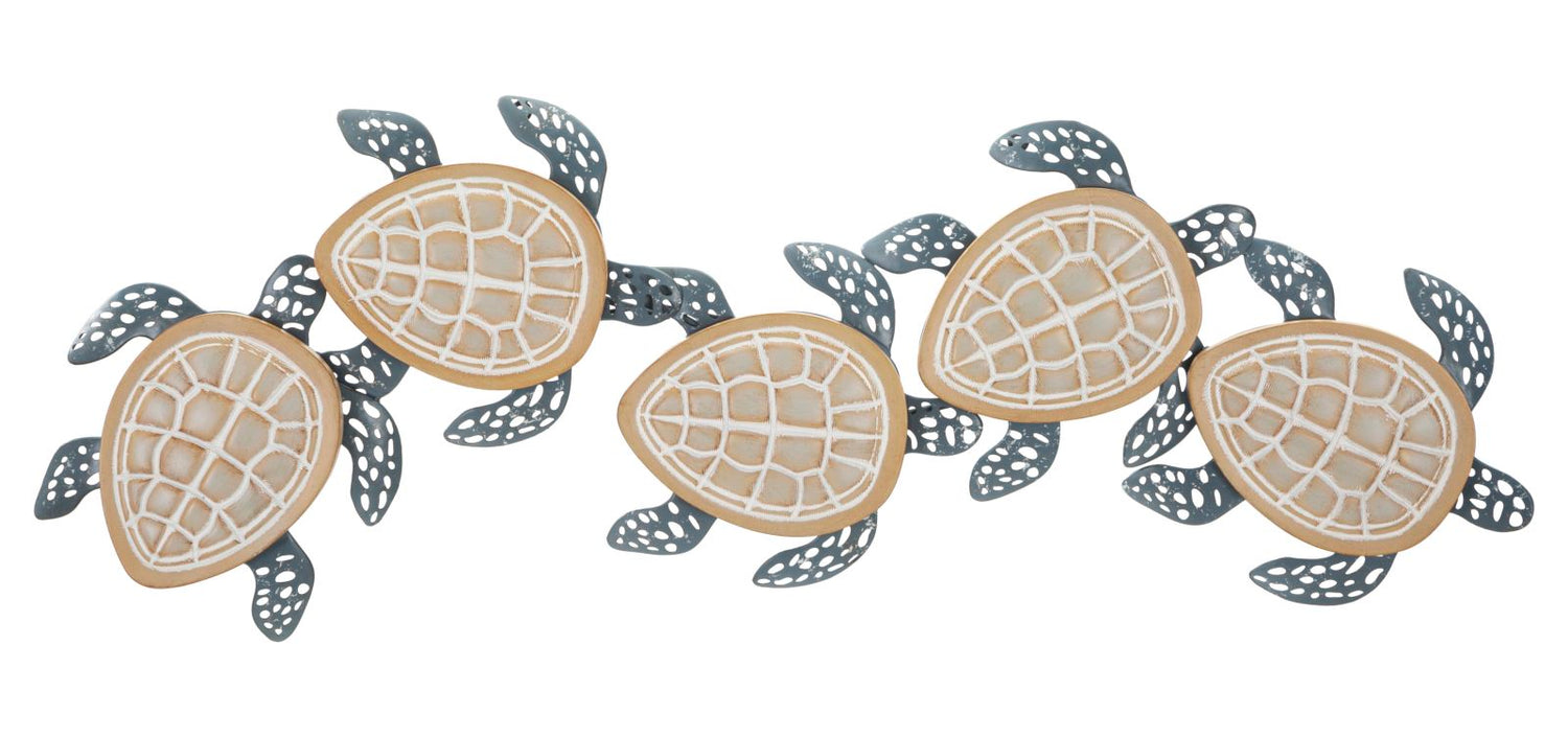 Buy Metal wall decoration, Multicolored Turtle, L111.5xW6.3xH43 cm online, best price, free delivery