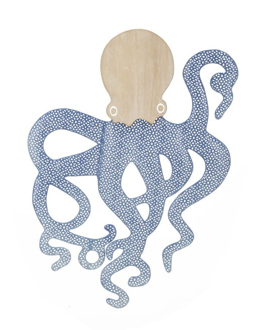 Buy Metal wall decoration, Octopus Multicolor, L41xH1.5xH57 cm online, best price, free delivery