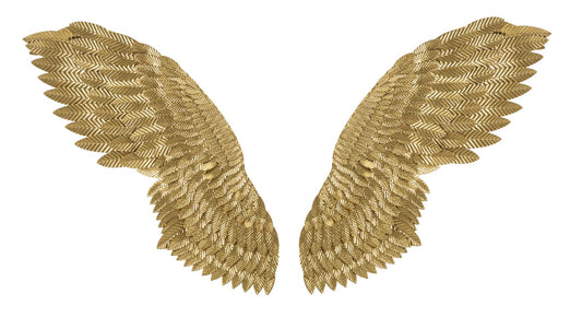 Buy Set of 2 metal decorations, Super Wings Gold, l60xW8xH146 cm online, best price, free delivery