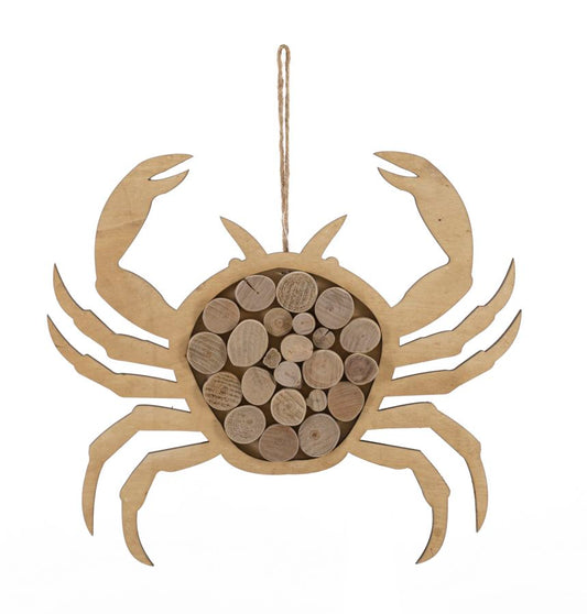 Buy Wooden wall decoration, Crab Nature Natural, l35xW2xH31 cm online, best price, free delivery