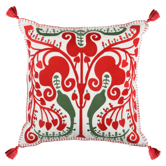 TRANSYLVANIAN SUZANI Linen Embroidered Cushion_Cushions_Mindthegap