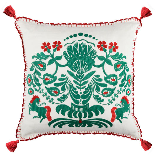 HORSE PARADE Linen Embroidered Cushion_Cushions_Mindthegap