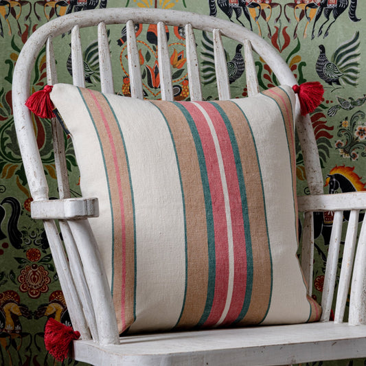 HERINA Stripe Heavy Linen Cushion_Cushions_Mindthegap