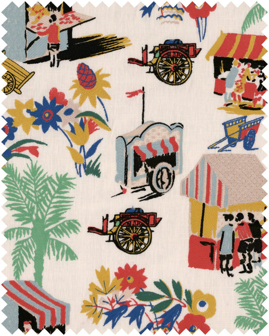 CARRETTO DEL CIBO Taupe Embroidered Fabric_Fabrics_Mindthegap