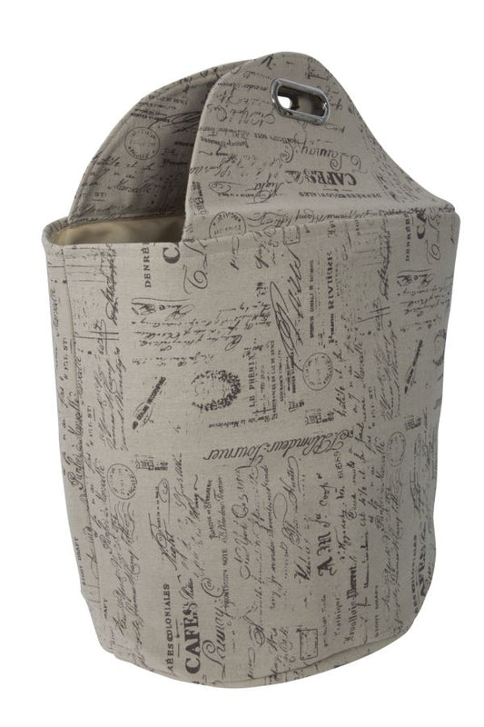 Buy Laundry basket with handles Writings Multicolor, Ø40xH45 cm online, best price, free delivery