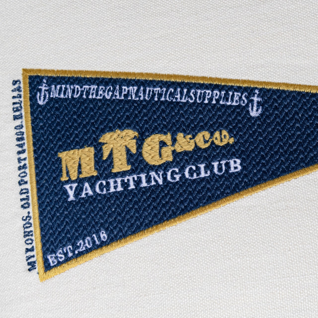MTG YACHTING CLUB Linen Embroidered Cushion_Cushions_Mindthegap
