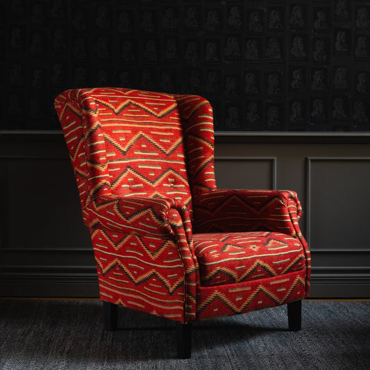 BRYANT Wing Chair - EYEDAZZLER NAVAJO Linen_Furniture_Mindthegap