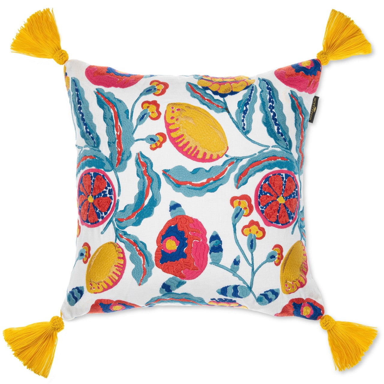 FIORI DI LIMONE Embroidered Cushion_Cushions_Mindthegap