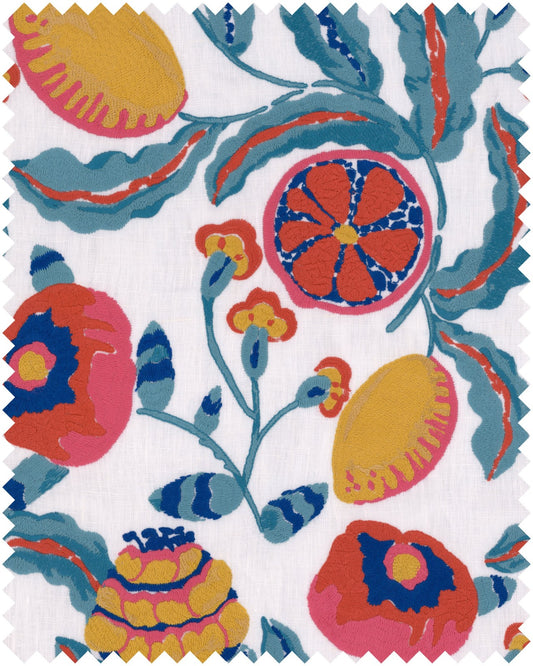 FIORI DI LIMONE Embroidered Fabric_Fabrics_Mindthegap