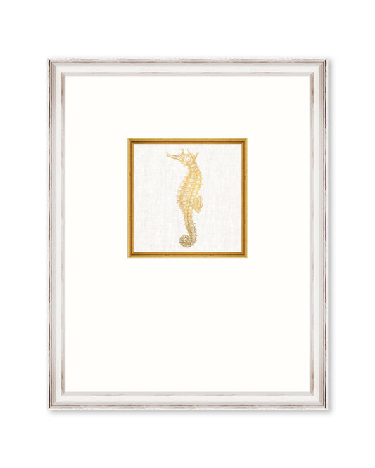 MEDITERRANEAN GEMS - SEAHORSE Framed Linen_Wall Art_Mindthegap