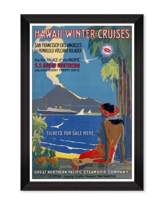 CARIBBEAN TRAVELS - HAWAII WINTER CRUISES  Framed Art_Wall Art_Mindthegap