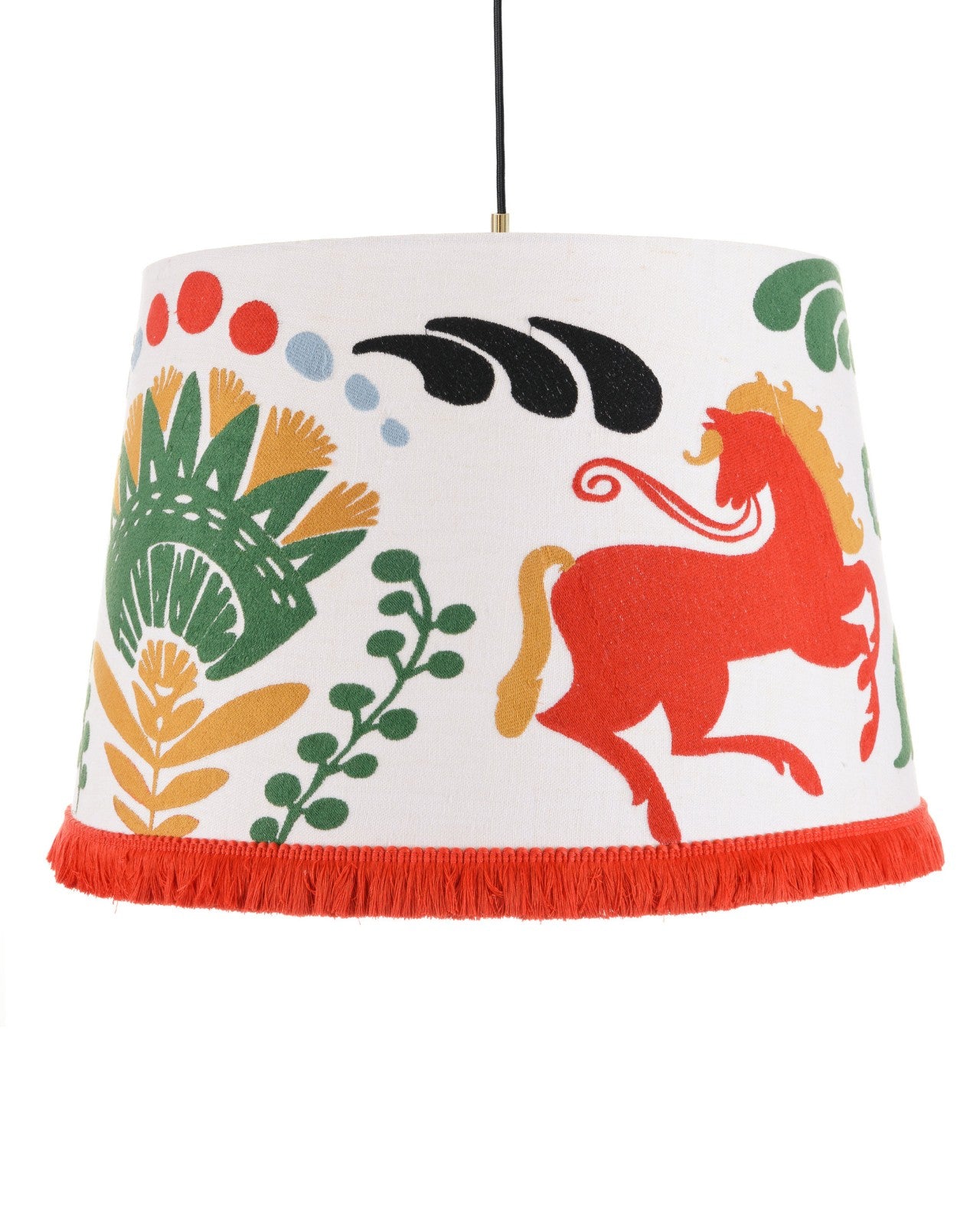 HORSE PARADE Embroidered Pendant Lamp_Lighting_Mindthegap