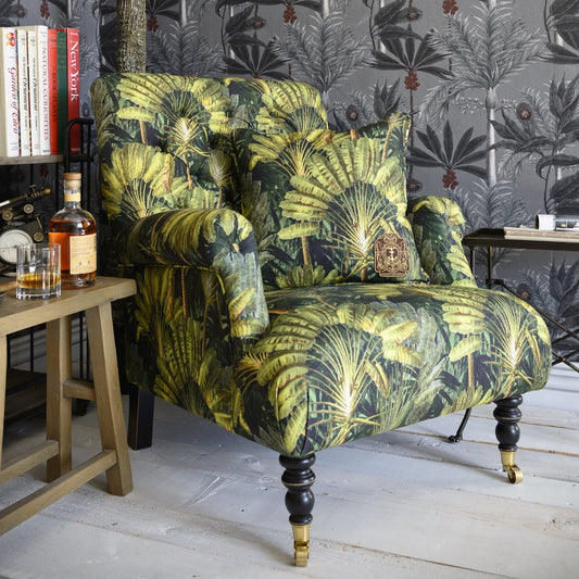 HUDSON Chair - TRAVELLER'S PALM Linen_Furniture_Mindthegap