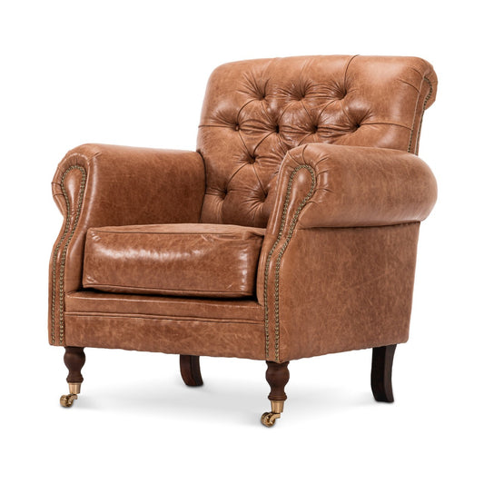 KINGSTON CHAIR - CAMBRIDGE HAZELNUT leather_Furniture_Mindthegap