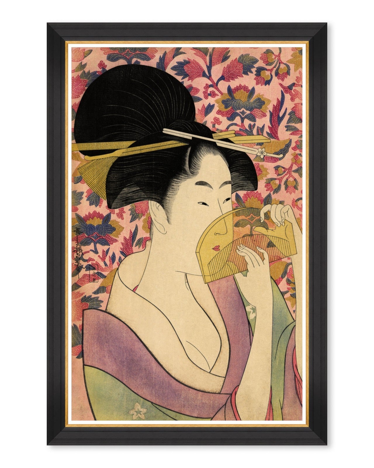 KUSHI BY KITAGAWA UTAMARO Framed Art_Wall Art_Mindthegap