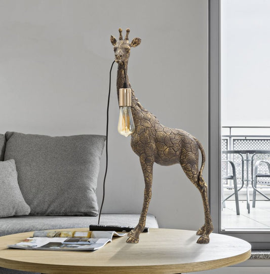 Buy Antique Gold Giraffe desk lamp online, best price, free delivery