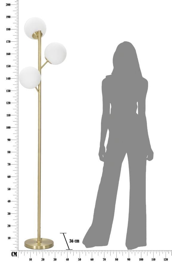 Lampadar Glamy Luci Auriu / Alb, Ø36xH160 cm (7)