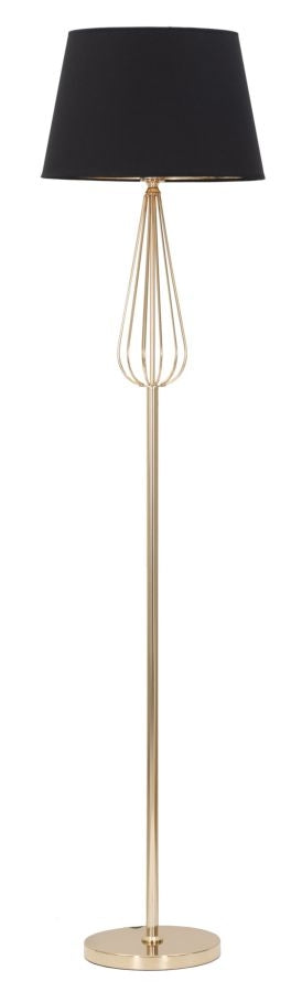 Buy Glamy Ovy black / gold floor lamp, Ø40xH167 cm online, best price, free delivery