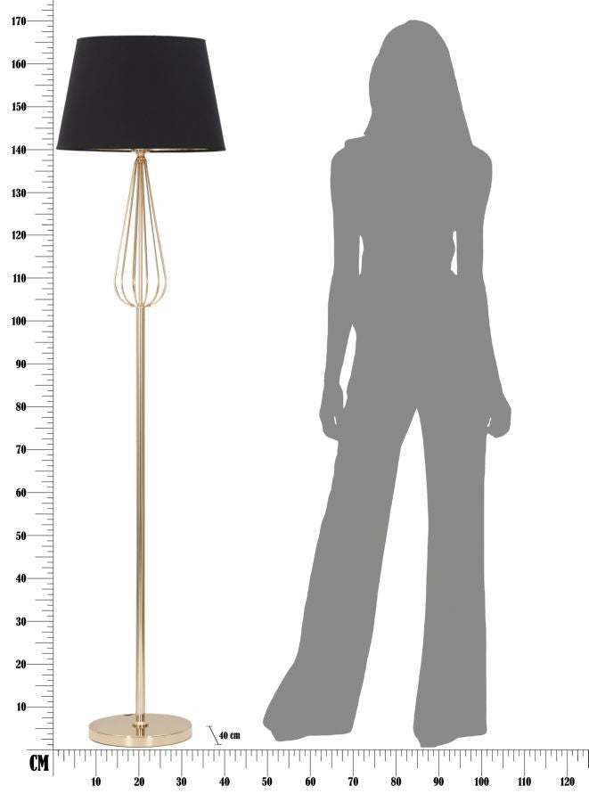 Lampadar Glamy Ovy Negru / Auriu, Ø40xH167 cm (6)