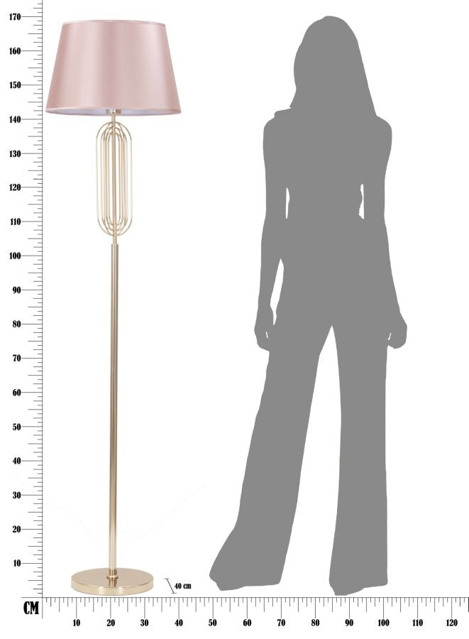 Lampadar Krista Roz Deschis / Auriu, Ø40xH168,5 cm (6)