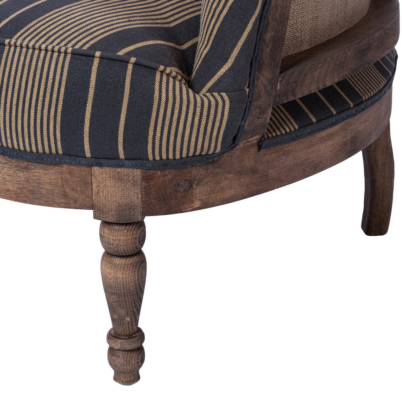 LOUIS DECONSTRUCTED CHAIR - NEWPORT STRIPES Heavy Linen Fabric_Furniture_Mindthegap