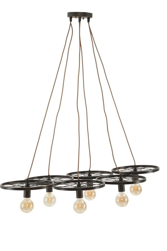 Buy Metal chandelier Indust Circle Black online, best price, free delivery