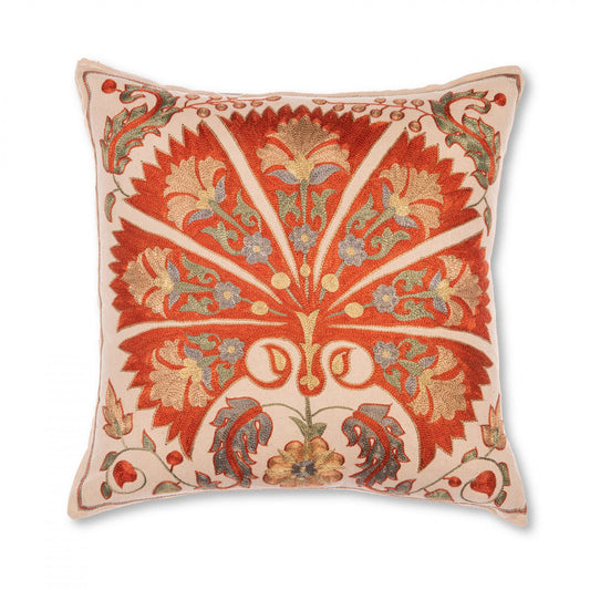 MEROS SUZANI Silk Embroidered Cushion_Cushions_Mindthegap