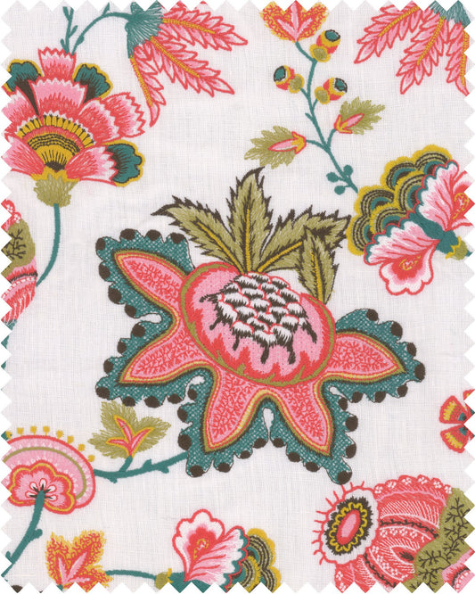 MIDSUMMER FLORAL Embroidered Fabric_Fabrics_Mindthegap