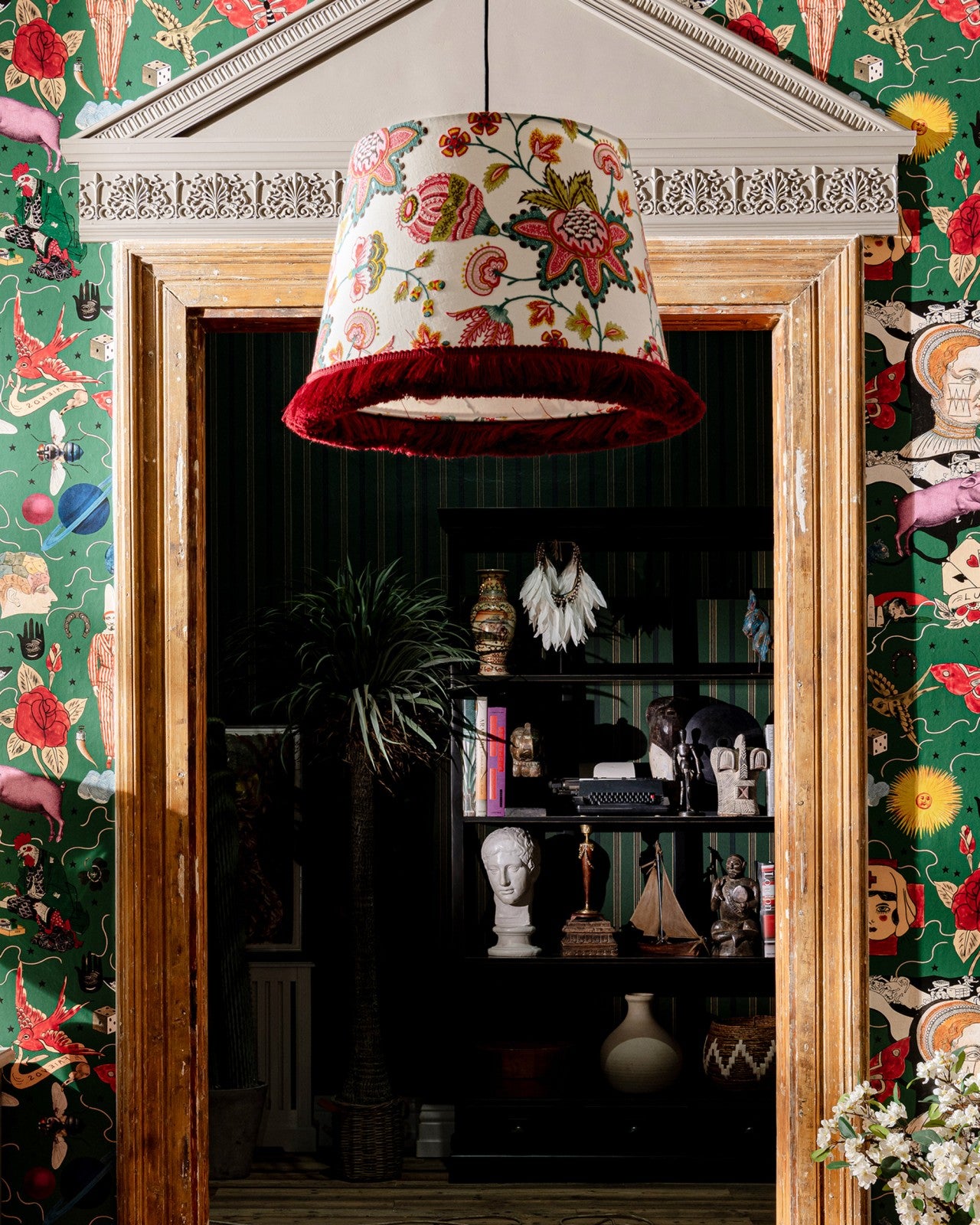 MIDSUMMER FLORAL EMBROIDERED Pendant Lamp_Lighting_Mindthegap