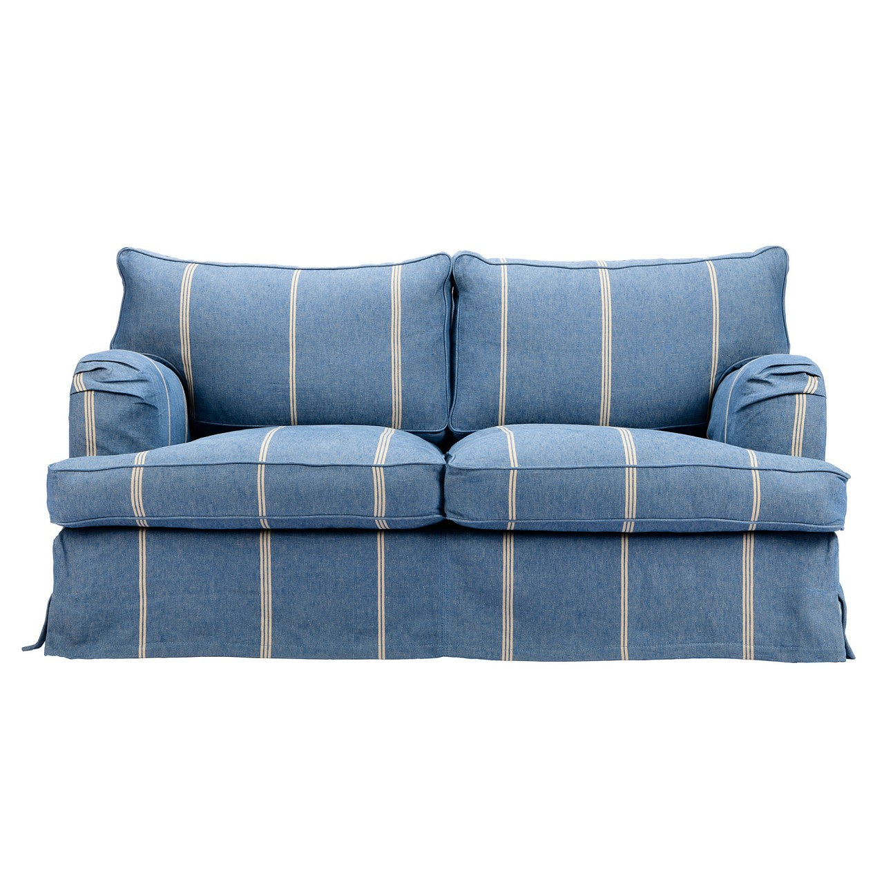 MONTPARNASSE SKIRTED SOFA - KATALIN STRIPE Heavy Linen_Furniture_Mindthegap