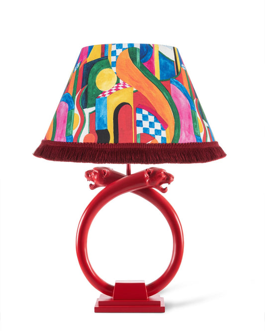 BOSSA NOVA PANTHER Table Lamp in Traffic Red resin_Lighting_Mindthegap