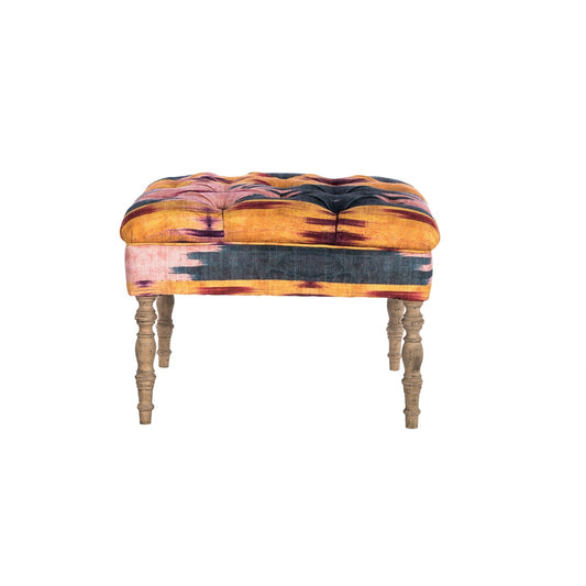 DUBOIS Tufted Ottoman - PATOLA Linen_Furniture_Mindthegap
