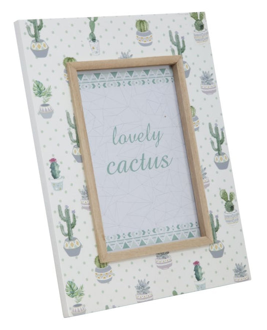 Buy Decorative photo frame from MDF Cactus Simple Multicolor, 22 x 27 cm online, best price, free delivery