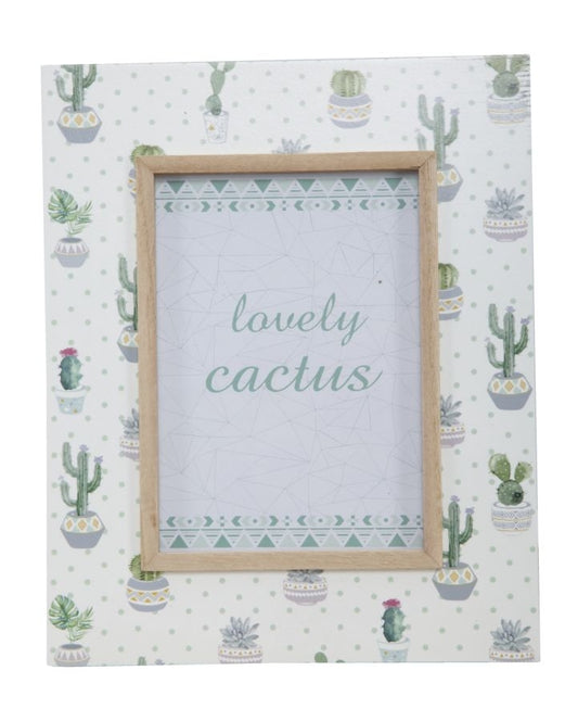 Rama foto decorativa din MDF Cactus Simple Multicolor, 22 x 27 cm (1)