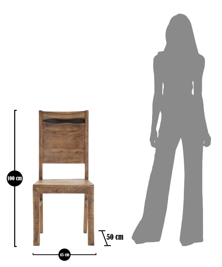 Set 2 scaune din lemn de salcam, Yellowstone Natural, l45xA45xH100 cm (9)