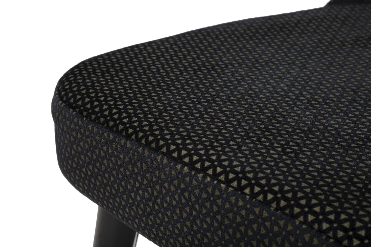 Set 2 scaune tapitate cu stofa si picioare din lemn, Mimoza Velvet Negru / Auriu, l40xA65xH99 cm (8)