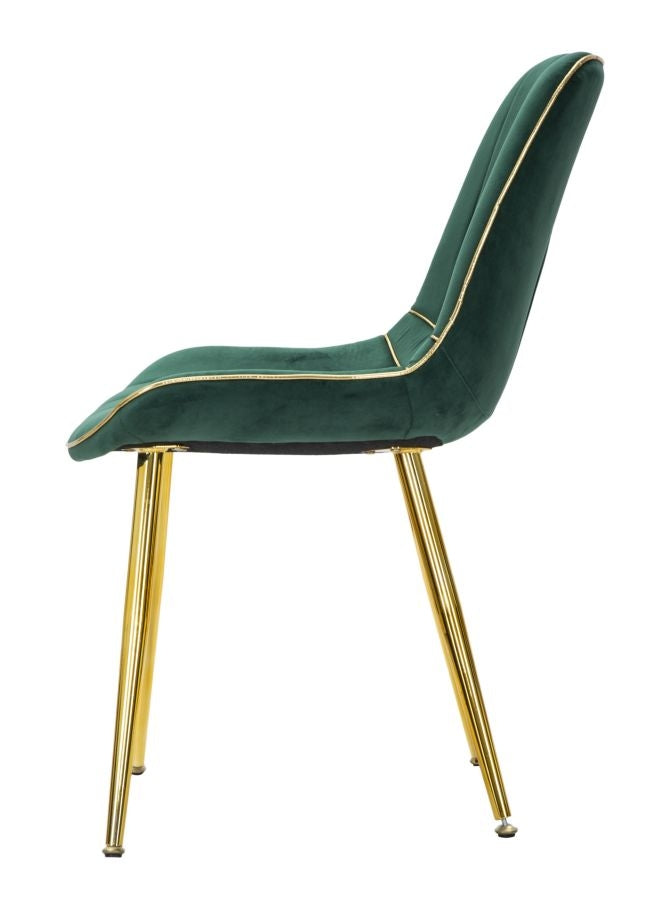 Set 2 scaune tapitate cu stofa si picioare metalice Paris Velvet Verde / Auriu, l51xA59xH79 cm (5)